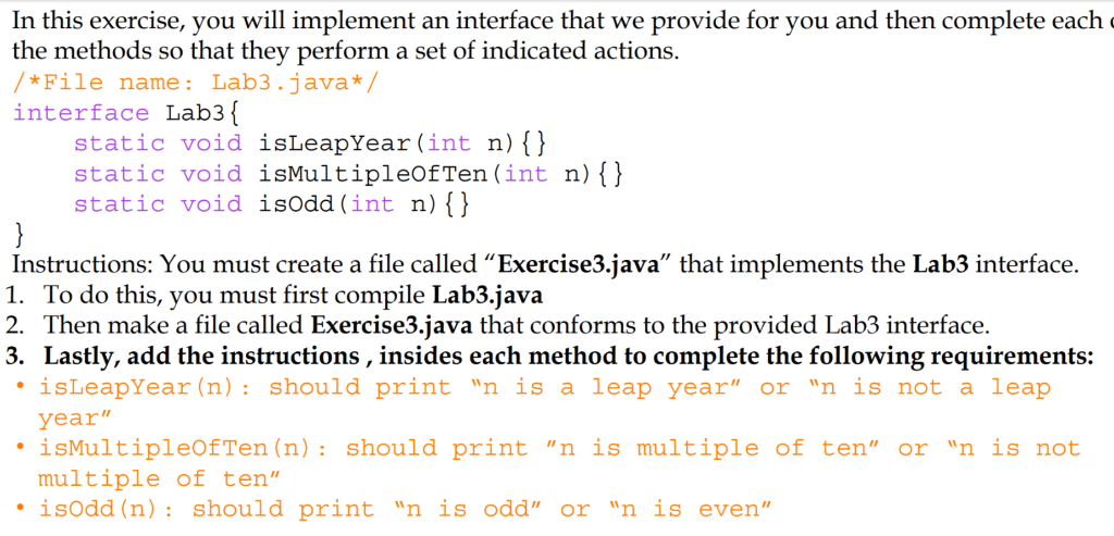 Please solve this exercise, and include code to be copied for the