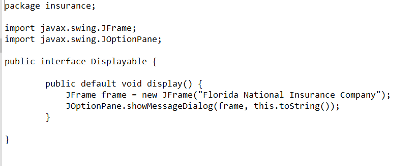 need to create operations (methods) for standard getters, setters, constructors or toStrings.