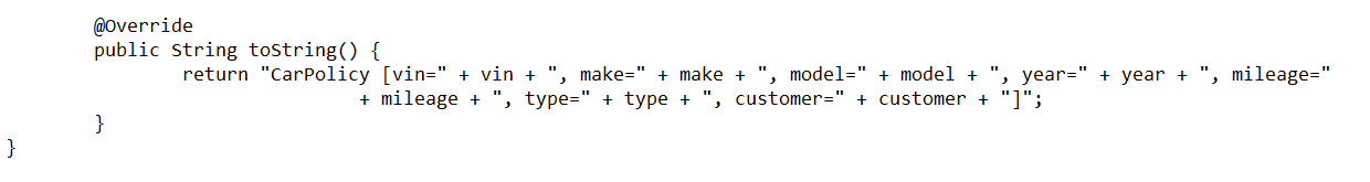 and things that are static. Methods should be fully described with their