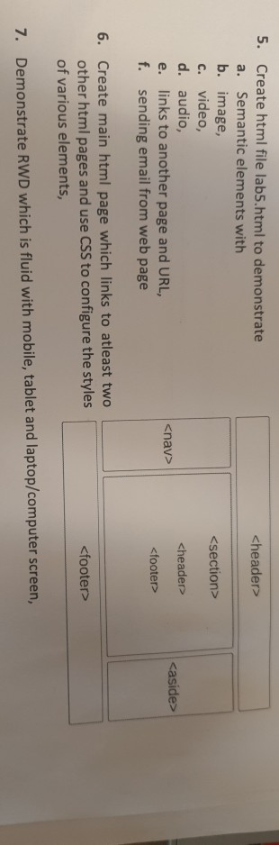  complete using notepad need it by saturday 5. Create html file