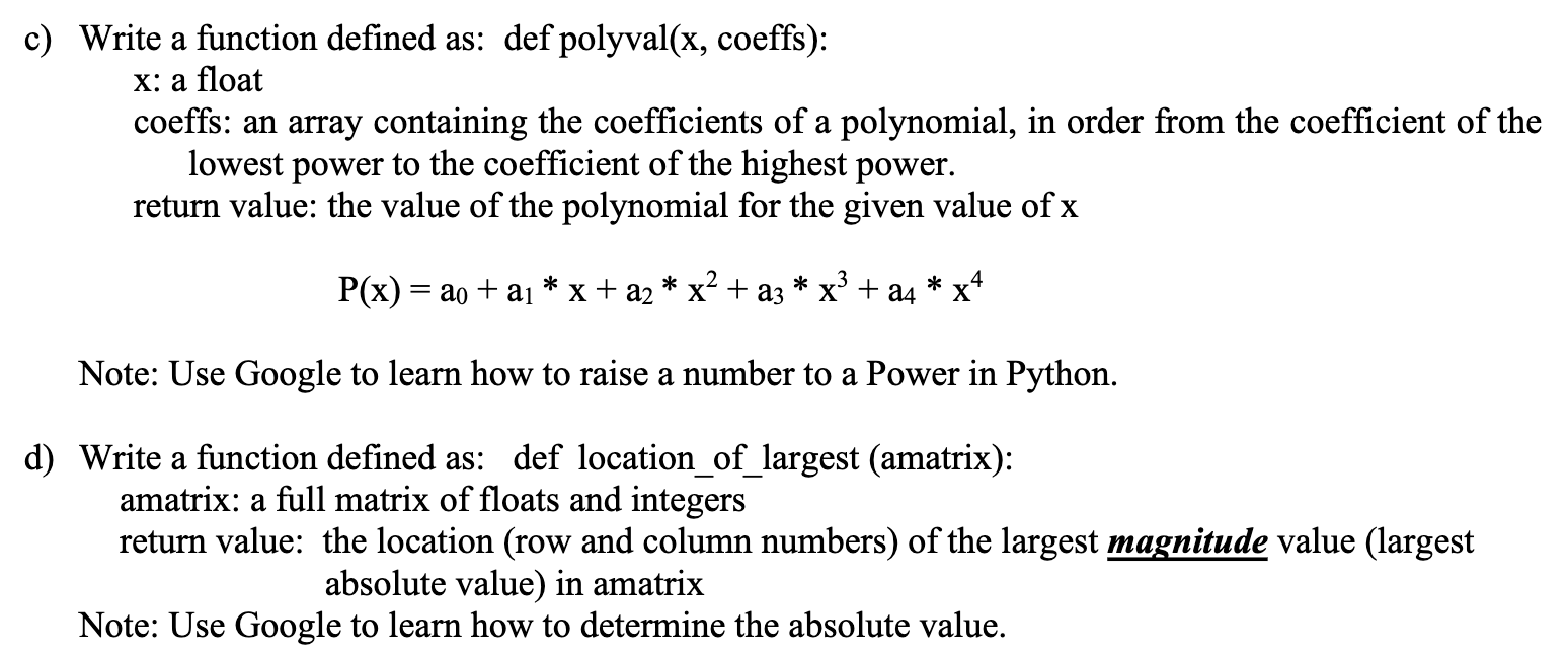 IN PYTHON def main(): # define the variables needed to test the