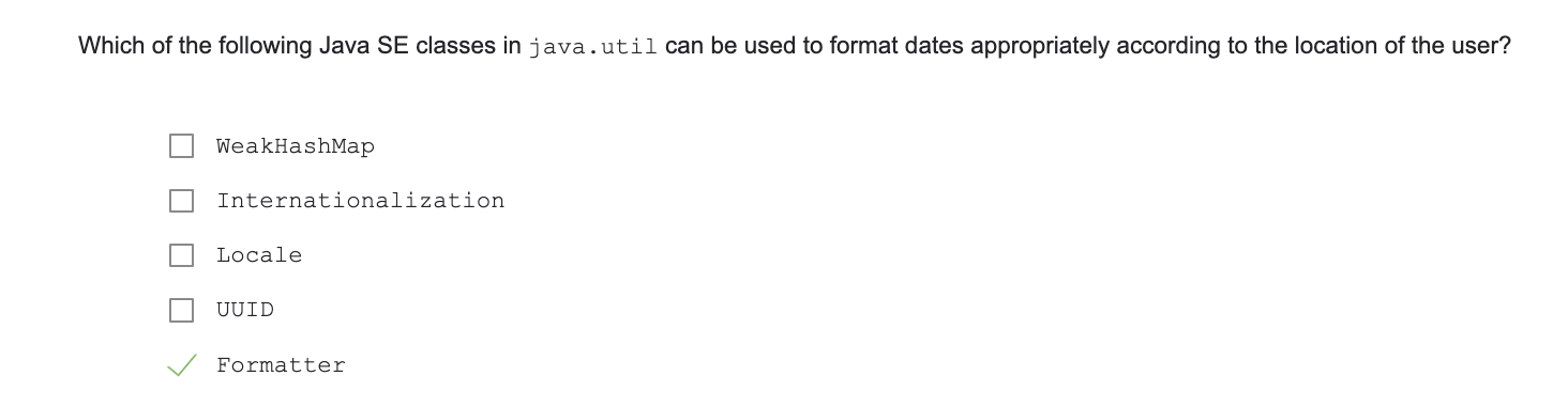  Which of the following Java SE classes in java. util can