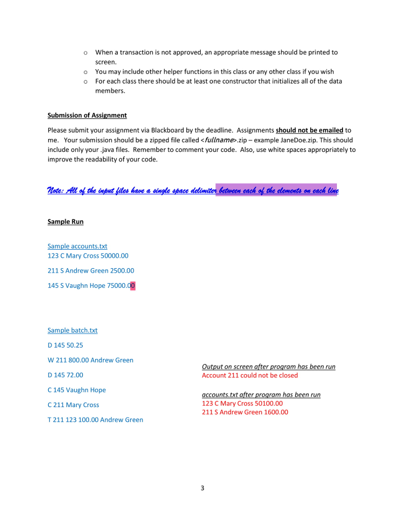 public void setAccountNumber(String accountNumber) { this.accountNumber = accountNumber; } public String getOwner()