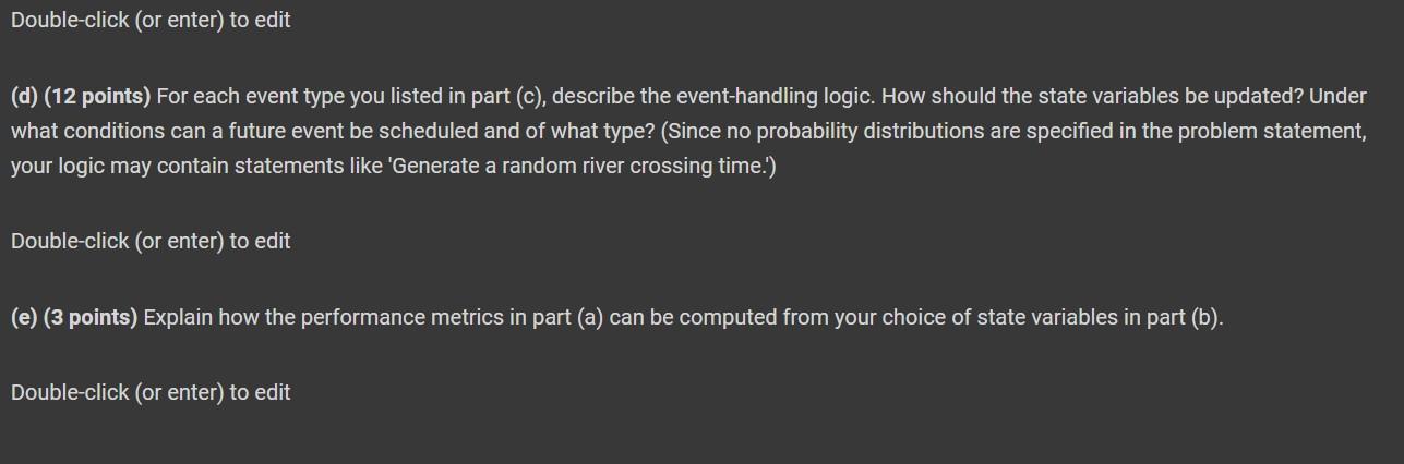 access to a table of event occurence times, ti, and the new