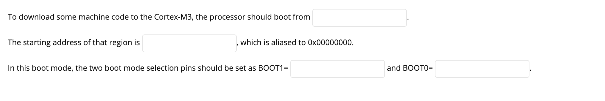 Microprocessor To download some machine code to the Cortex-M3, the processor should