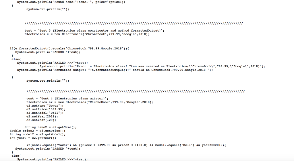o double price price of the itenm Methods (public) ovoid setName(String n)-