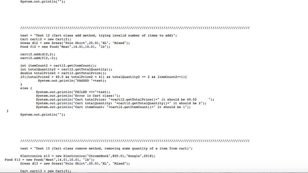 price, without the quotes, no space only Constructors o Item0-default constructor, sets