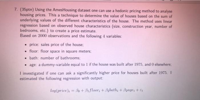 housing prices. This a technique to determine the value of houses based