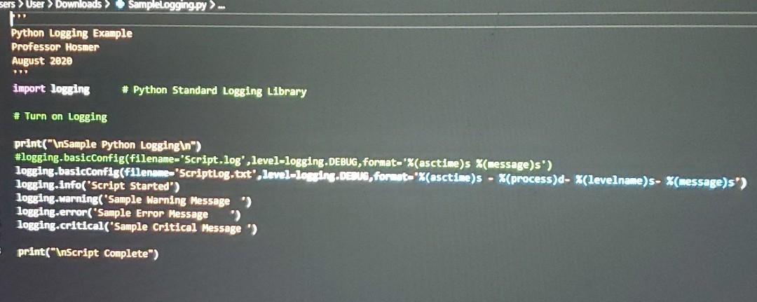 week you will work again with the NetwrokTime-Experimental script. You will then