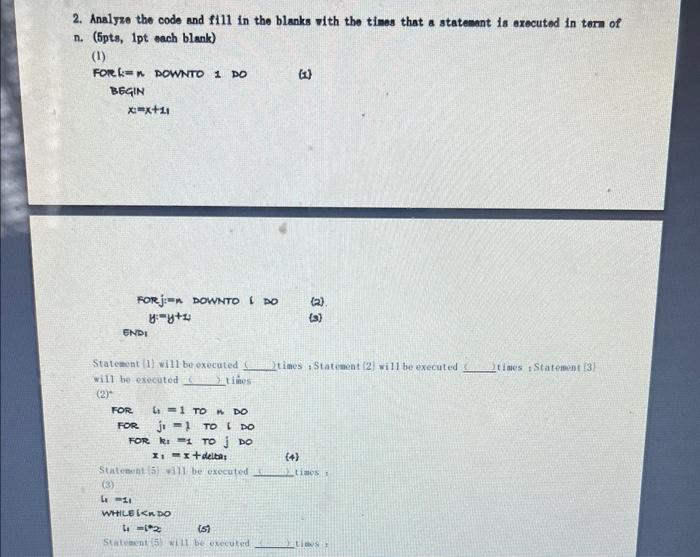 I just need help with question 2, its asking for how many