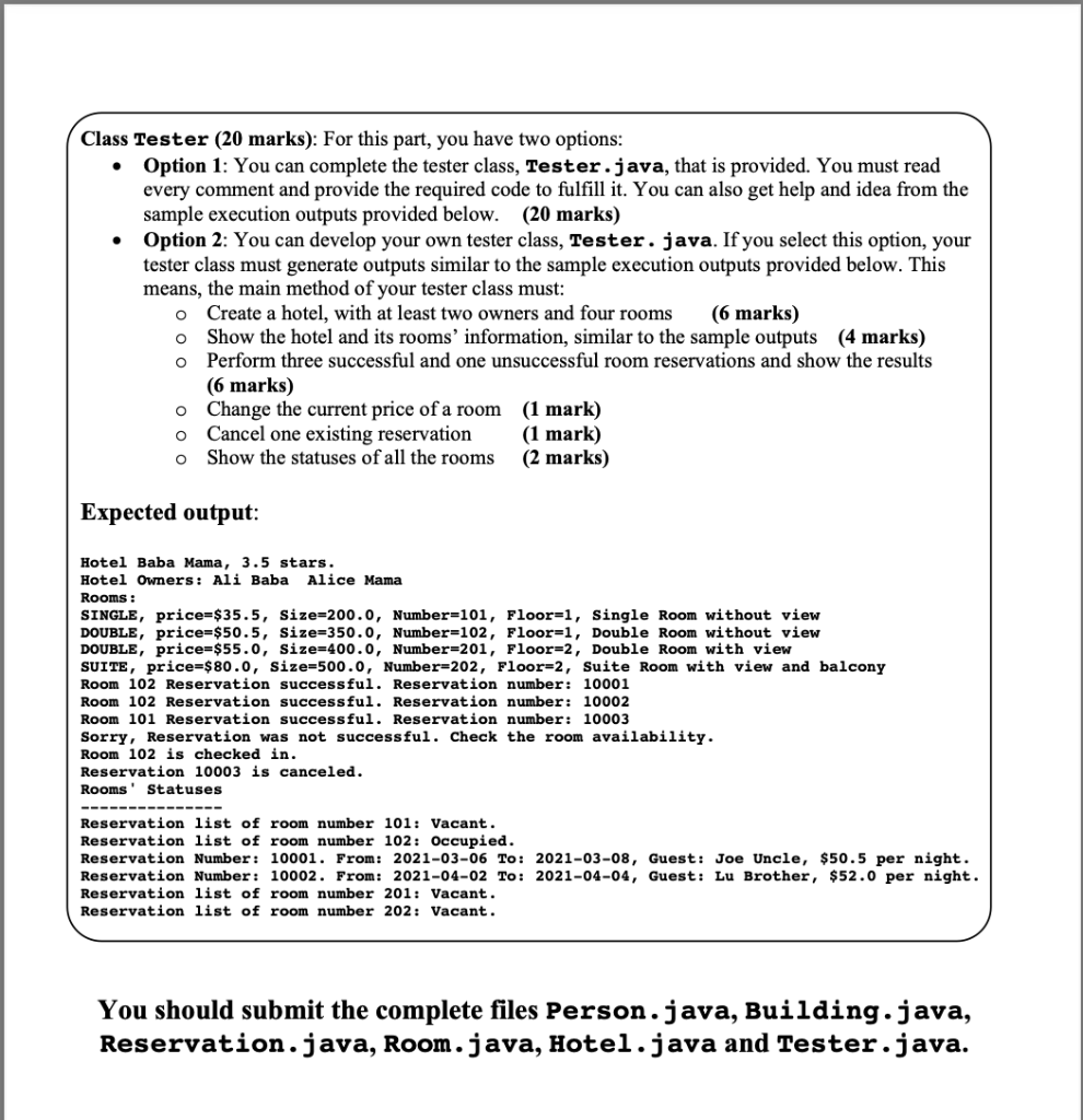 its own calendar, to keep its reservation records. To implement and test