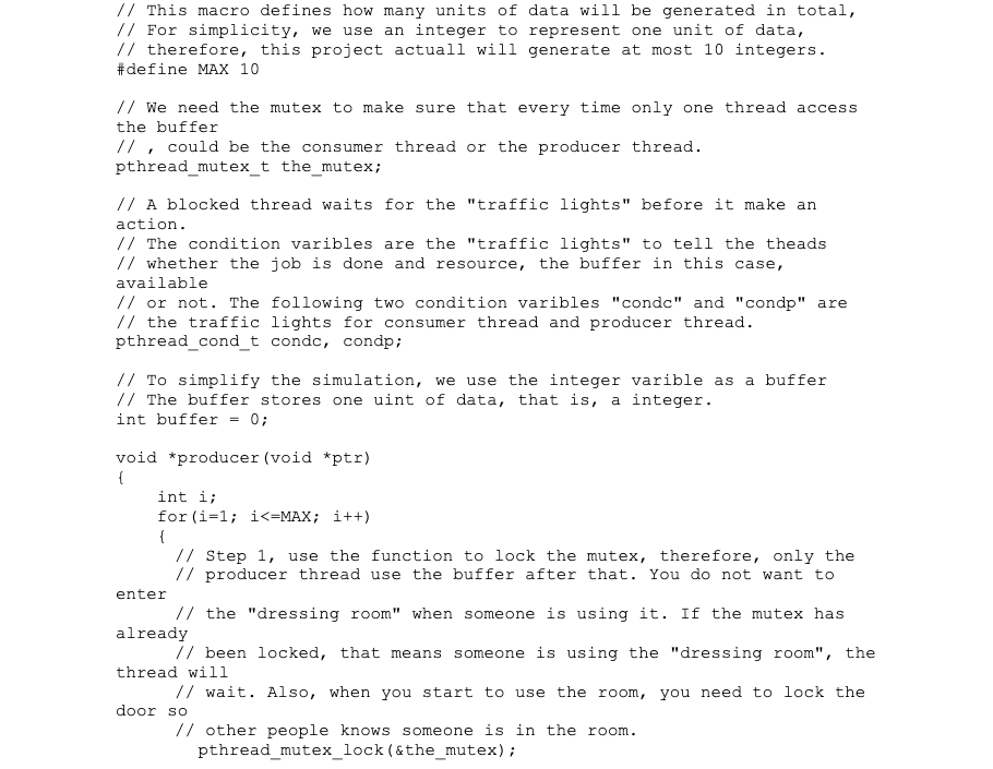 Plug in code for code block #1-#7 in c programming language. //