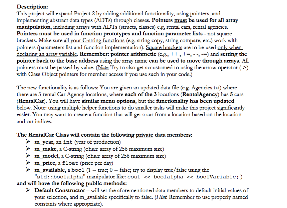 Hello I need help with this project //Please note I cant use