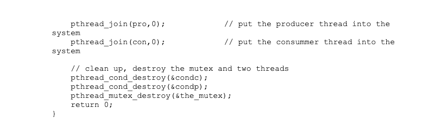 sure that every time only one thread access the buffer // ,