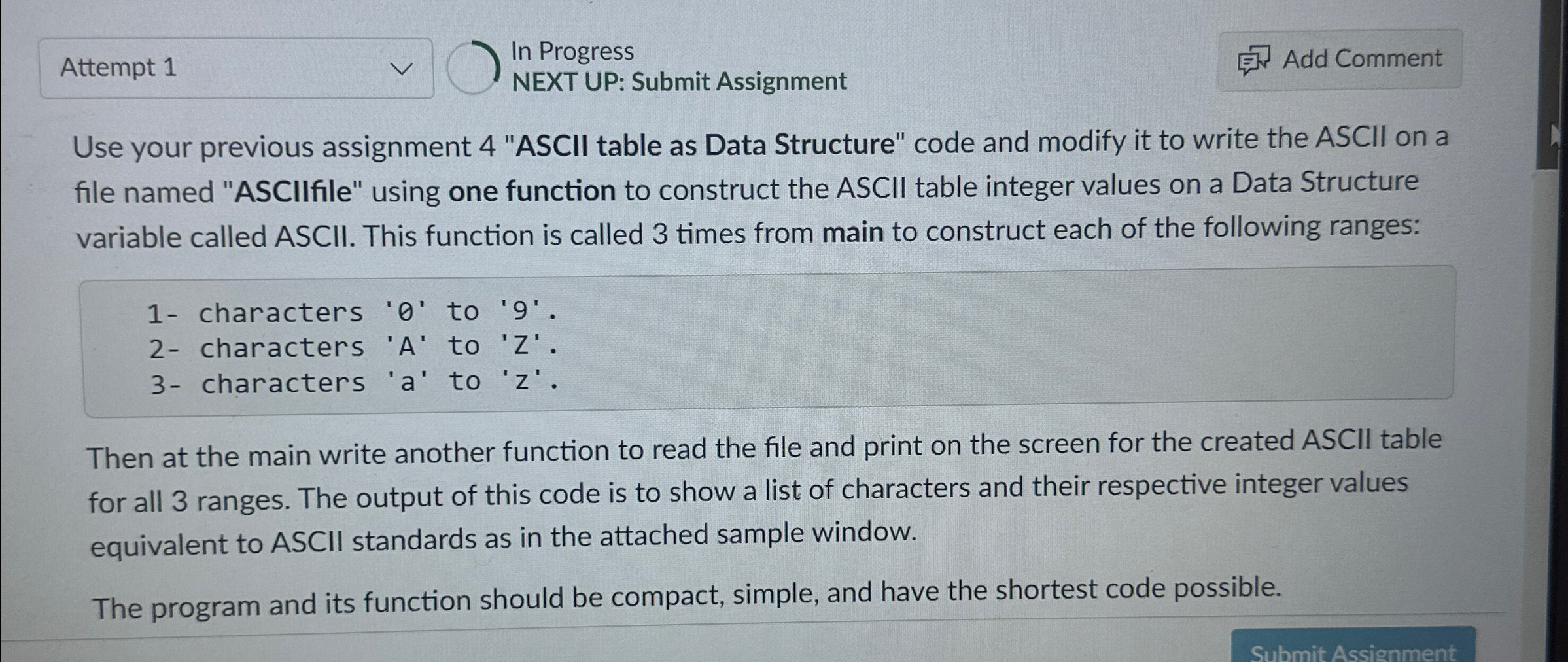  Attempt 1 In Progress NEXT UP: Submit Assignment Use your previous