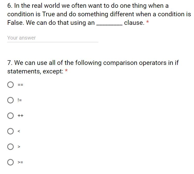 Python using Your answer 2. An example of a control structure is