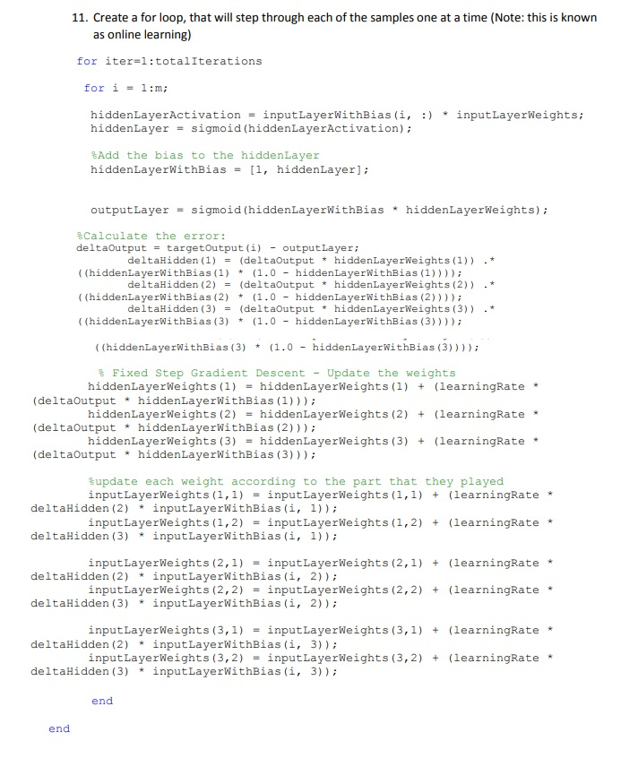 the learning rate and total iterations 1. 2. learningRate 0.5; totallterations 500;