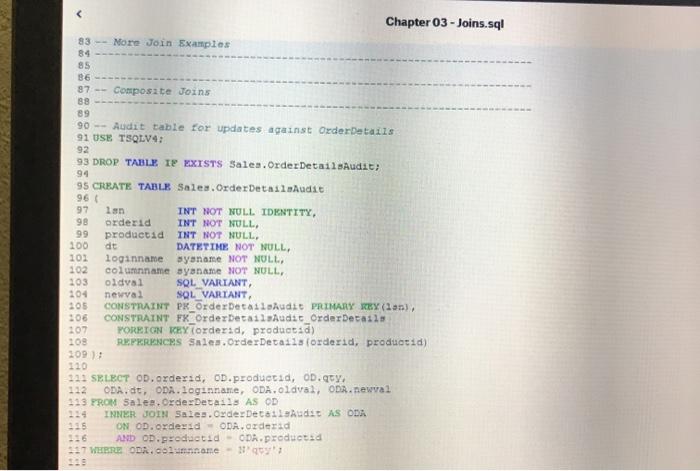 to test the queries using the TSQLV4 database to demonstrate that they