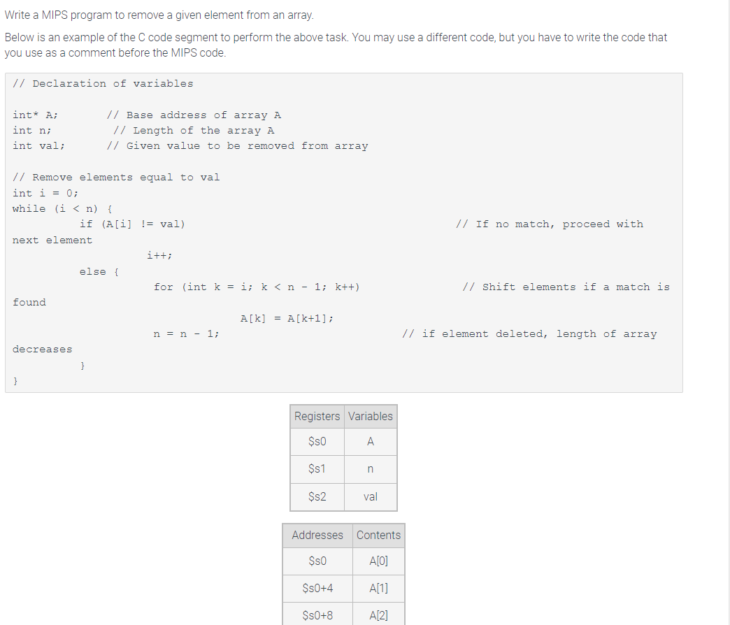  # Change the C code here if you have used something