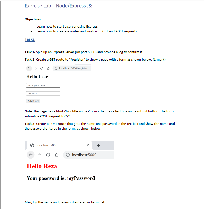 I need the html for the question and the code for js.