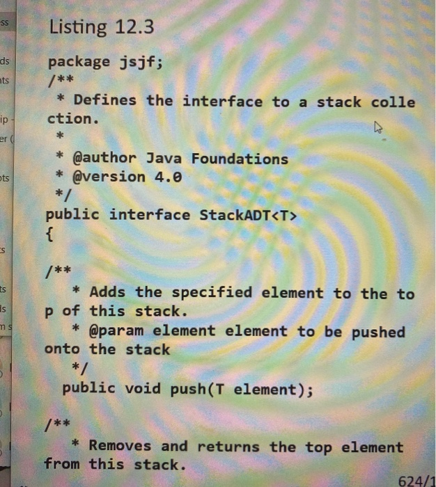  please complete this code ss ads ats Listing 12.3 package jsjf;
