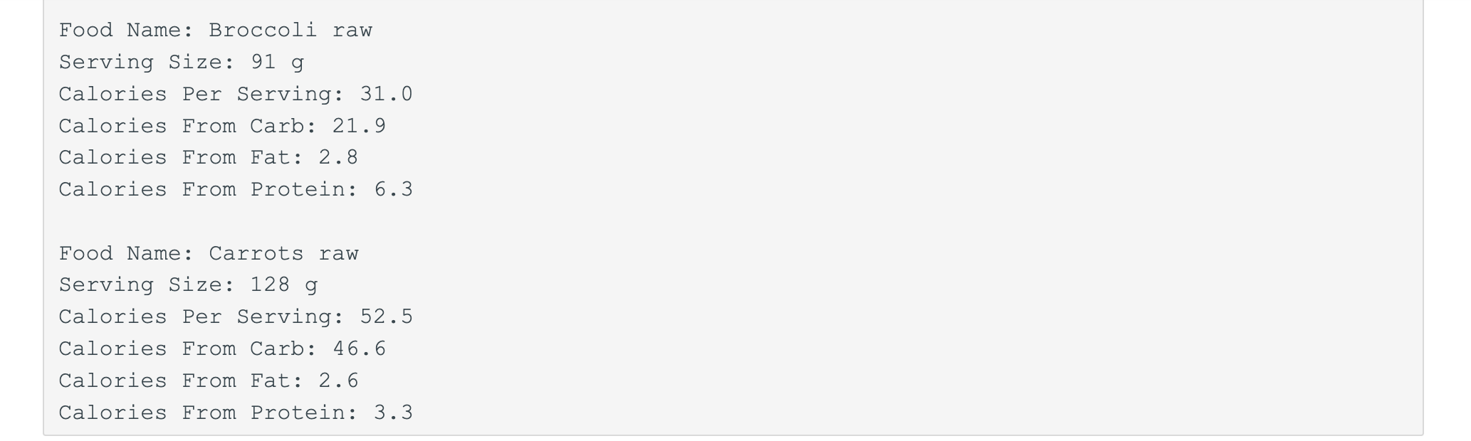 with non-default constructors. Write A Class Declare a class/struct named NutritionData that