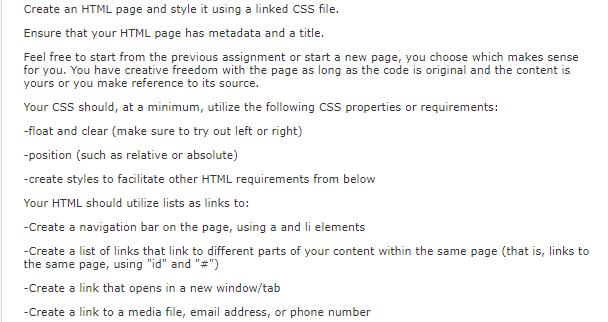 Please complete this fully, and supply source code for html and css.