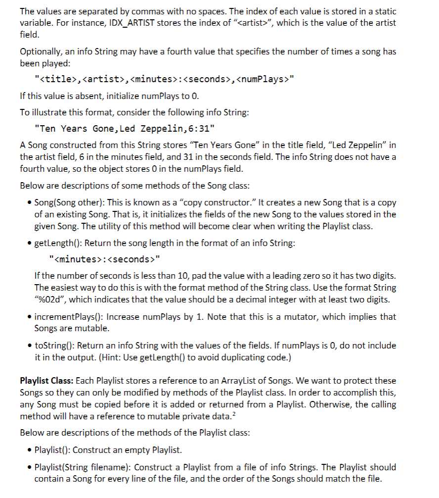 the ULM. Some of the method descriptions are below for this class.