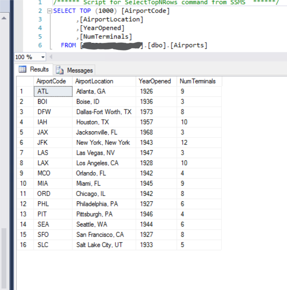 airline name, and the kind of plane (manufacturer and model together in