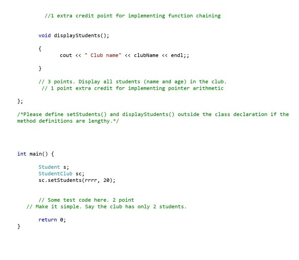std::string; struct Student { //In case you forget about struct, struct is