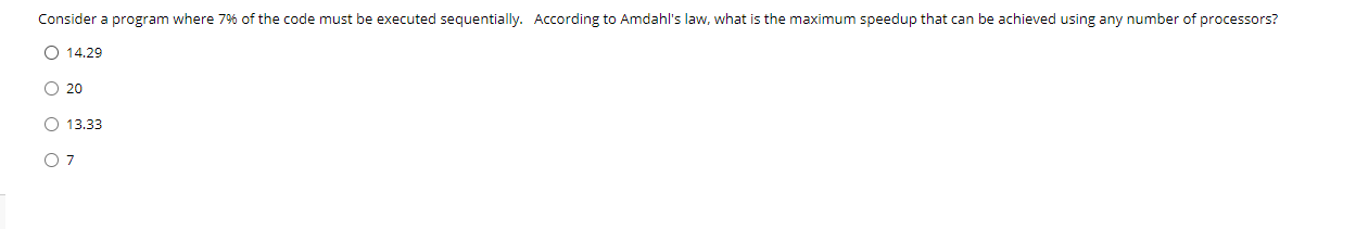  Consider a program where 79 of the code must be executed
