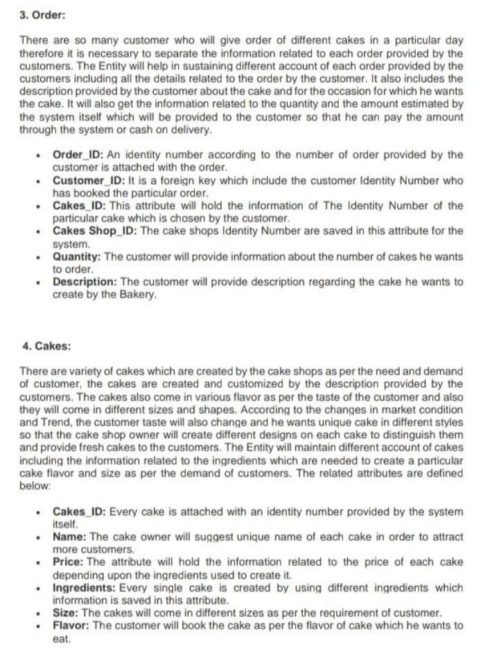 PROJECTS ONLINE CAKE ORDERING SYSTEM FULLY FEATURED WORKING SYSTEM Proposed System The