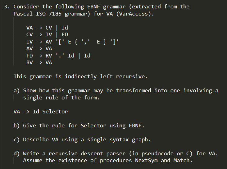  Does anyone can help me with question (d)? 3. Consider the