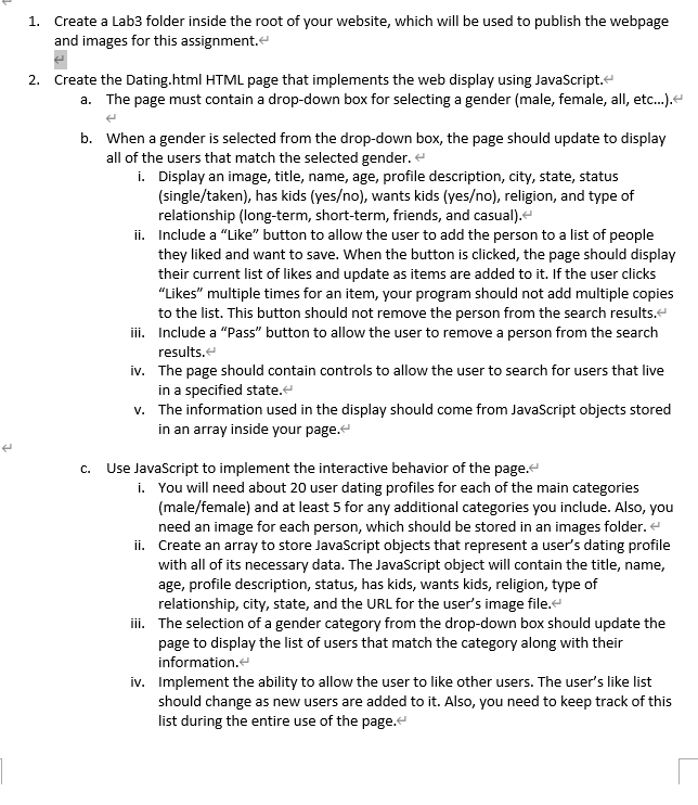 I got some problem with my Javascript assignment: 1.How to create an