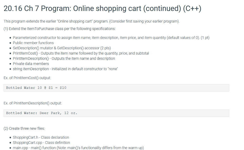 C++ question, plese do not use any other language. main.cpp #include #include