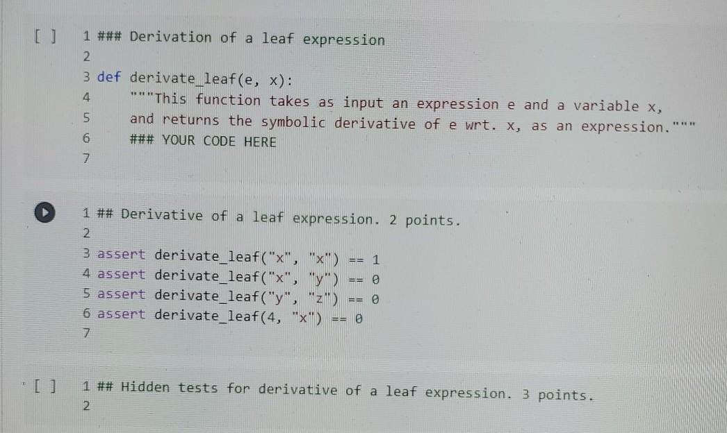 Question) Give the code for the following functions where the class below