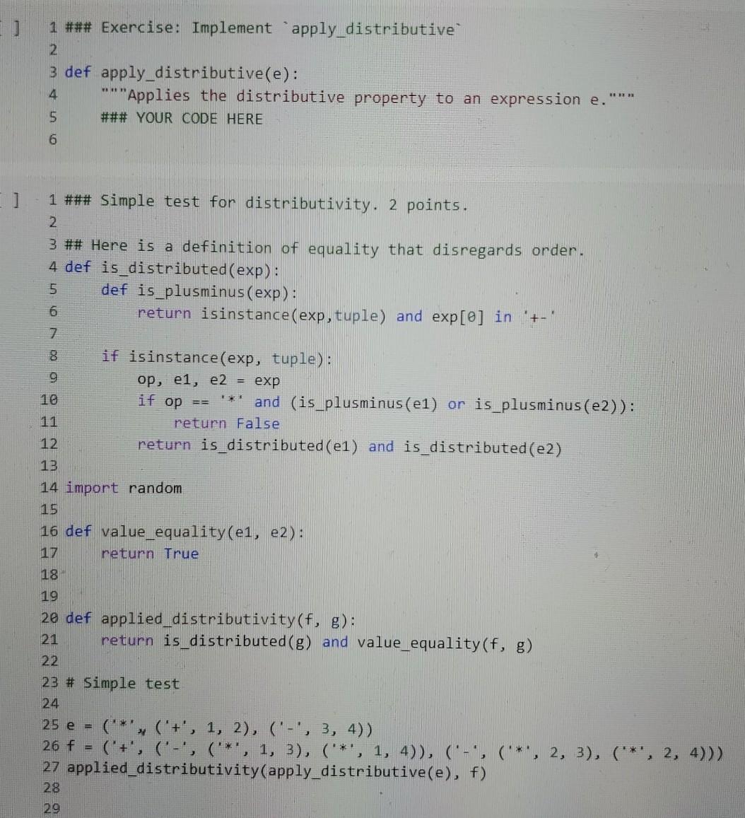 below. Insert code where it says, "YOUR CODE HERE." 4 1 ###