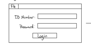  Create the GUI in Java Two buttons Login and Exit. Exit