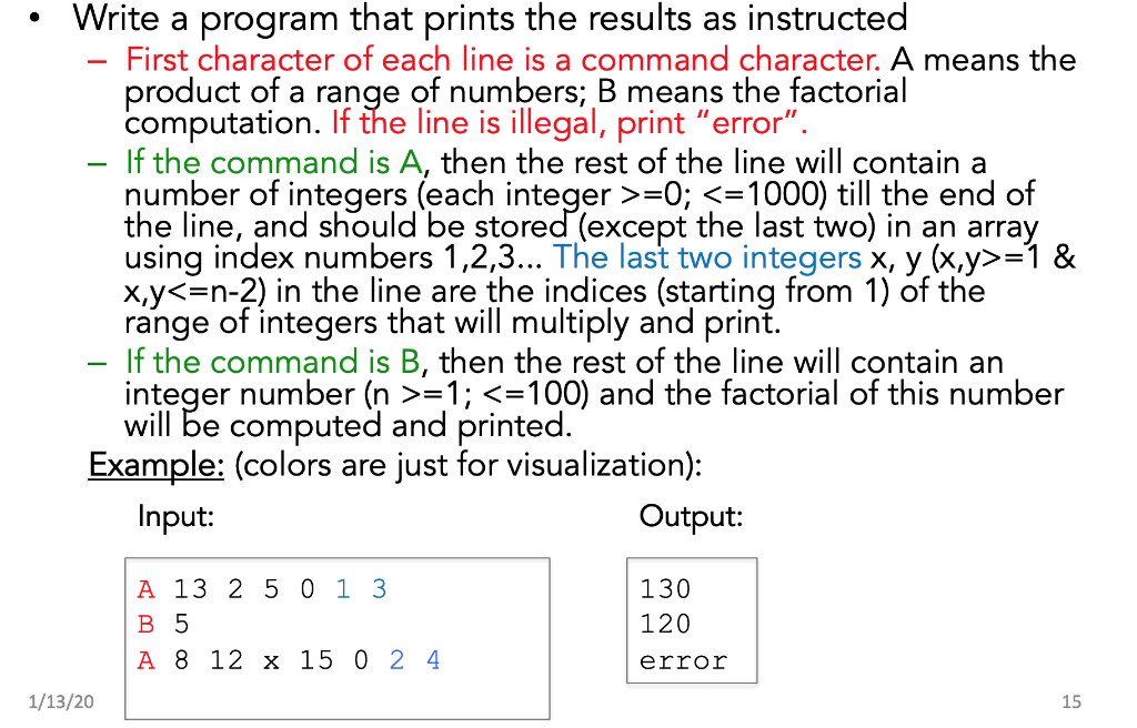 JAVA ONLY Write a program that prints the results as instructed -