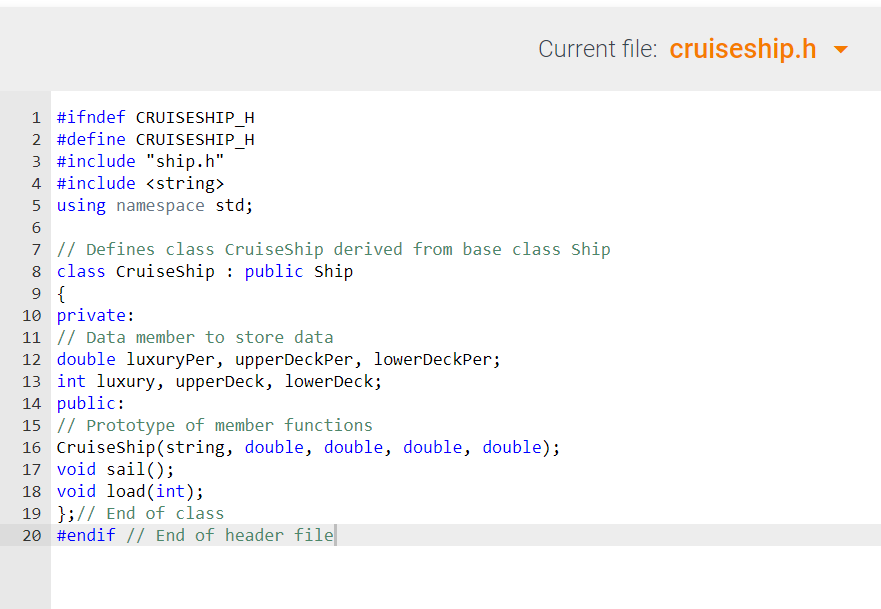 - main() function and other functions as described These files have been