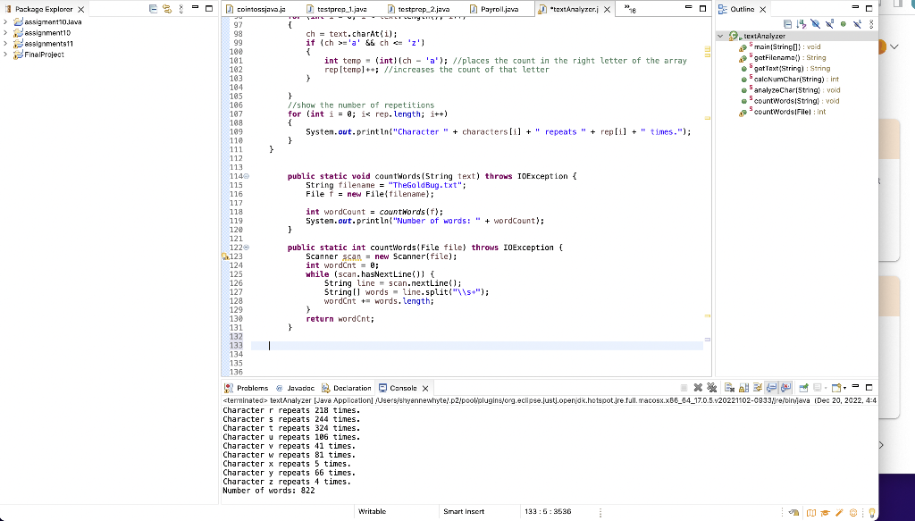 What to add this code in JAVA to make it The sizes
