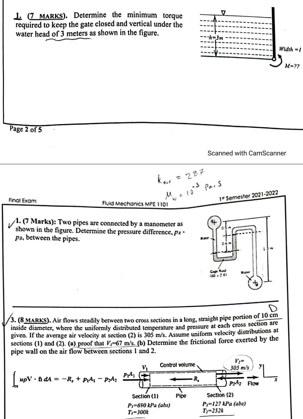 please solve all parts 1. (7 MARKS). Determine the minimum torque required