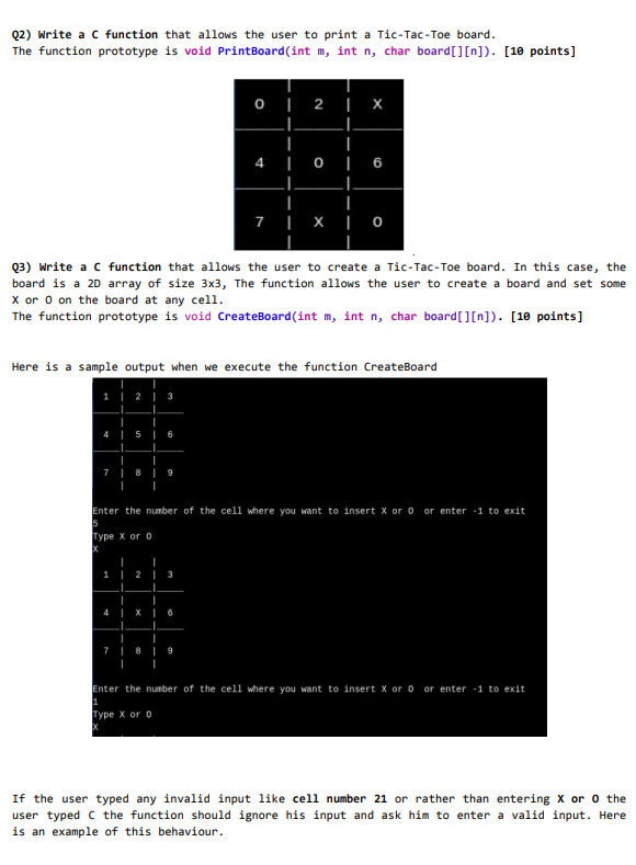 initialize a Tic-Tac-Toe board. The board is a 2D array of size