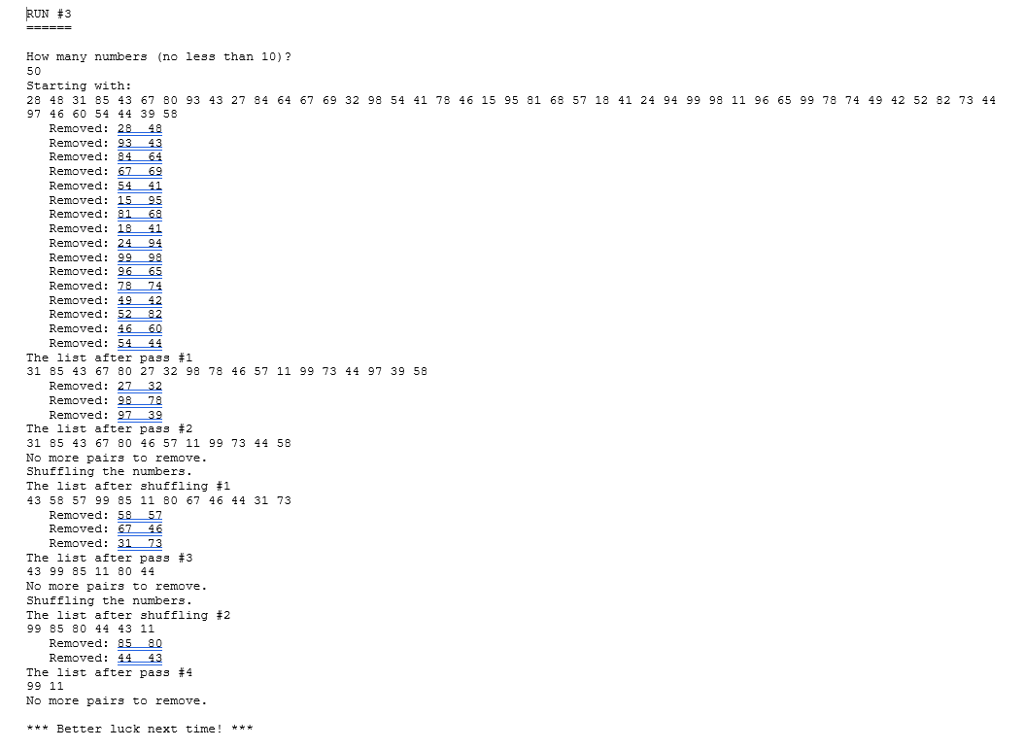 = 10; private final int MAX_NUMBER = 99; private Random generator; public