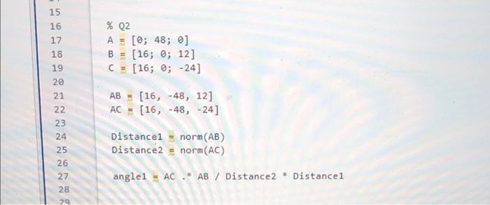 the norm command. the second image is the code I already have