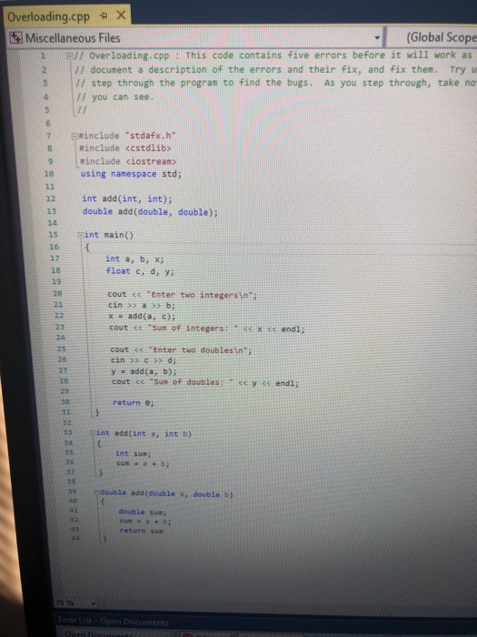 In this assignment, you are given a full piece of code that