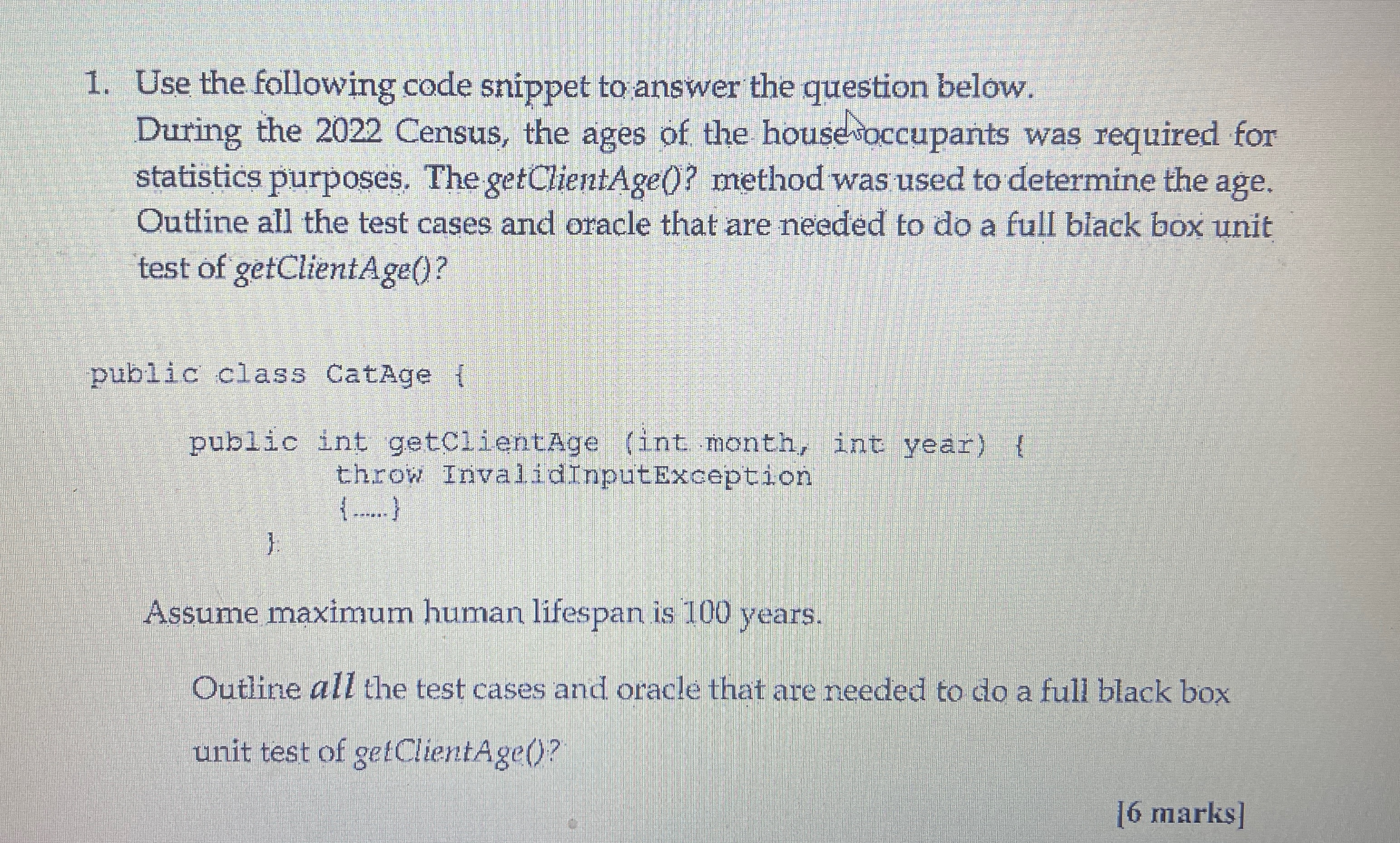  Use the following code snippet to answer the question below. During