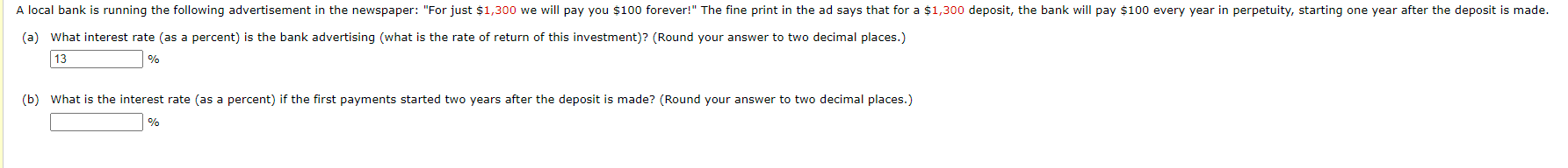 How to solve using BA II Plus finacial calculator (a) What interest