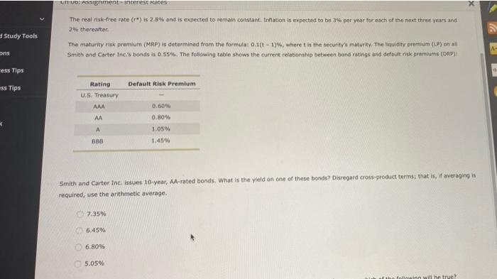  Study Tools ons cess Tips -ss Tips X Ch 06: Assignment