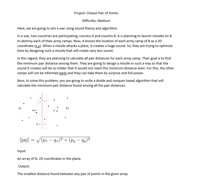 Solve in C++ and provide a test case. also show time